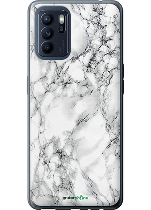 Чехол на oppo reno6 z мрамор белый "4480u-2477-8094", чехол для телефона