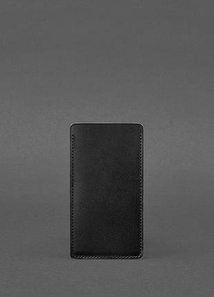 Кожаный чехол для iphone 12 черный краст 2