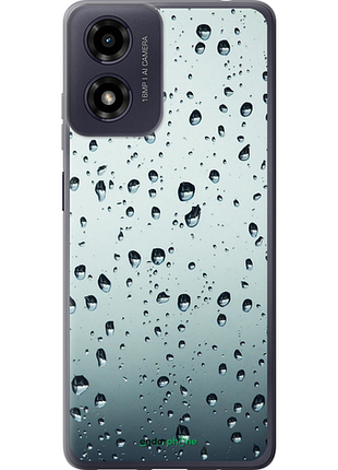 Чехол на motorola moto g04 стекло в каплях "848u-3747-8094"