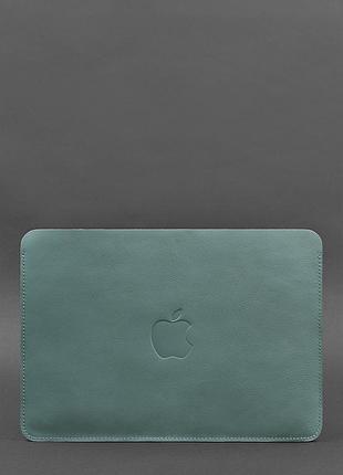 Чехол из натуральной кожи для macbook 13 дюймов бирюзовый
