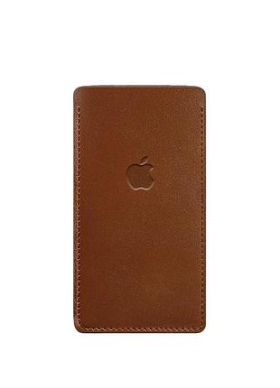 Шкіряний чохол для iphone 12 світло-коричневий