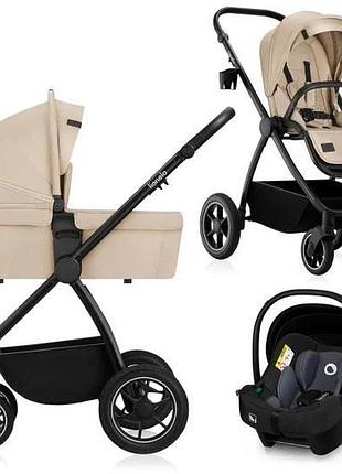 Универсальная коляска 3 в 1 lionelo meril 3in1 beige sand