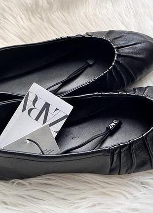 Шкіряні балетки zara 4