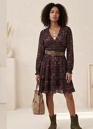 Сукня scotch & soda із золотистим  горохом, жатка, з модалом