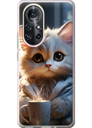 Чохол на huawei nova 8 pro білий кіт "5646u-2246-851"