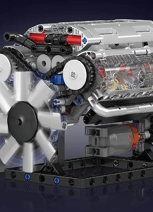 Конструктор двигуна v8 — 573 деталі, рухомий механізм