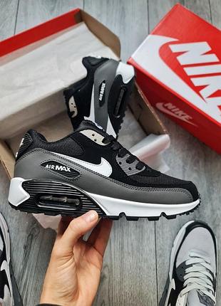 Мужские кроссовки nike air max 90 black/grey