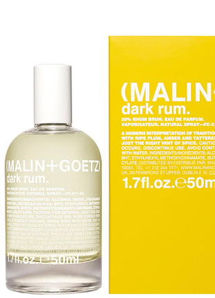 Malin + goetz dark rum eau de parfum парфумована вода, 50 мл