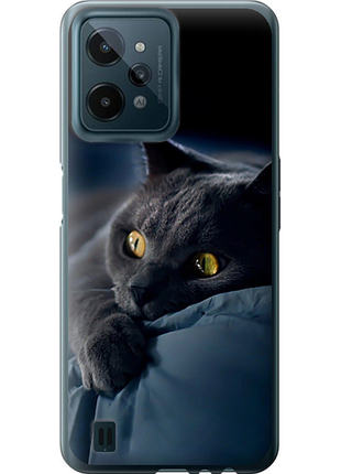 Чехол на realme c31 дымчатый кот "825u-2593-851"
