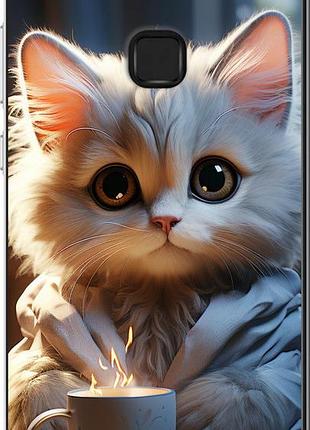 Чохол на huawei p10 lite білий кіт "5646u-896-851"