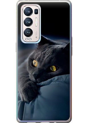 Чохол на oppo reno5 pro plus димчастий кіт "825u-2243-851"