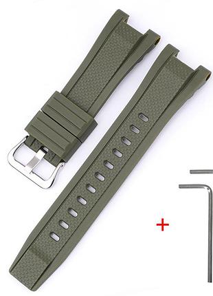 Ремінець для casio g-shock gst-w300 army green si, ремінці для годинників