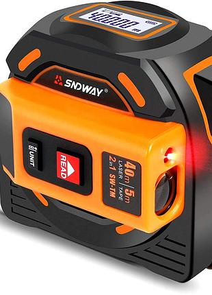 Лазерная рулетка sndway sw-tm40, 40 м