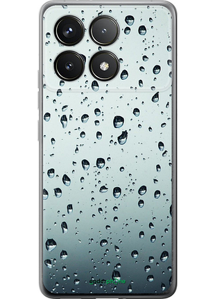 Чехол на xiaomi poco f6 pro стекло в каплях "848u-3755-8094", чехол для телефона
