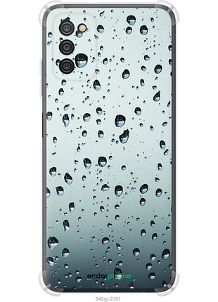 Чехол на samsung galaxy a03s a037f стекло в каплях "848sp-2381-8094", чехол для телефона, чехол для телефона, чехол для телефона