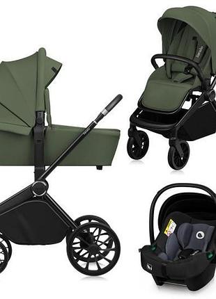 Универсальная коляска 3 в 1 lionelo mika plus 3in1 green olive