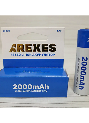 Акумулятор arexes 18650 li-ion 2000 mah, 3.7v