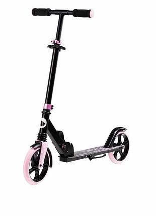 Дитячий самокат lionelo luca black carbon pink