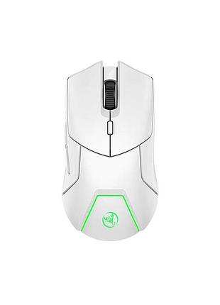 Миша бездротова, безшумна hysj т40 з акумулятором і підсвіткою 2,4g + bluetooth white