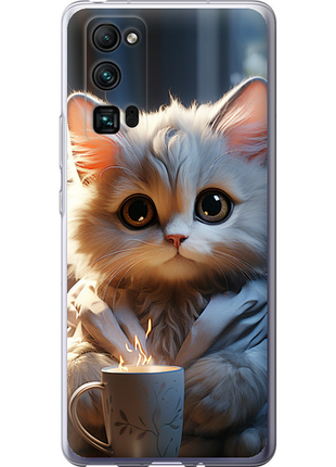 Чохол на huawei honor 30 pro білий кіт "5646u-1920-851"