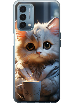Чохол на oneplus nord n200 білий кіт "5646u-2384-851"