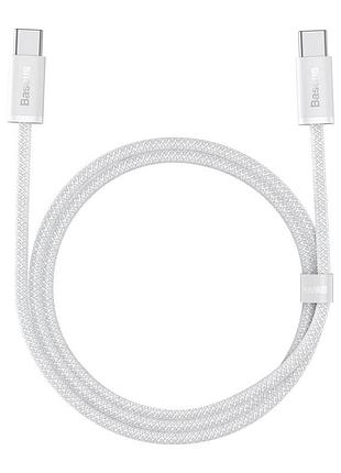 Кабель baseus dynamic type-c to type-c 100w 1m белый (cald000202)