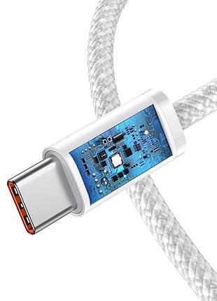 Кабель baseus dynamic type-c to type-c 100w 1m білий (cald000202) 5