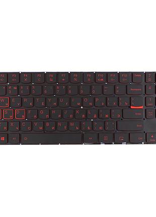 Клавиатура для ноутбука lenovo legion y530-15ich черная, без фрейма, подсветка