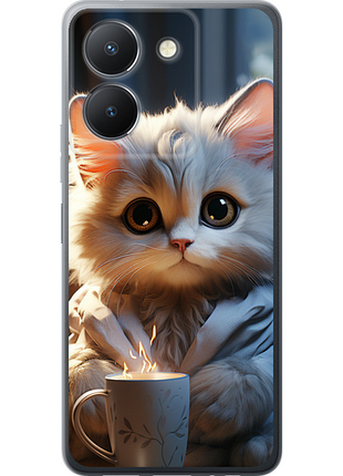 Чохол на vivo y27 5g білий кіт "5646u-3407-851"