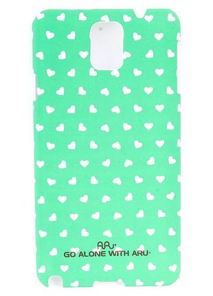 Чохол aru для samsung galaxy note 3 hearts green