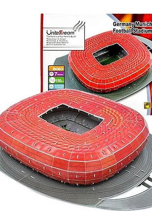 Пазлы 3d стадион альянц арена. модель "allianz arena" трехмерный конструктор-головоломка