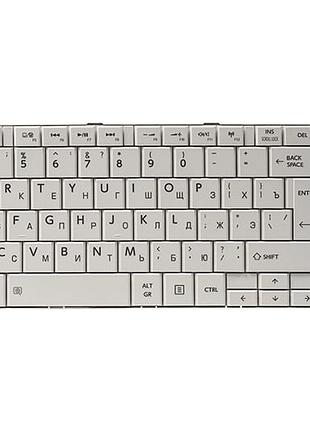 Клавiатура для ноутбука toshiba satellite c850, c870 бiлий, бiлий фрейм