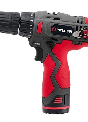 Дриль-шурупокрут акумуляторний li-ion, 12 в, 30 нм, 2 швидкості intertool dt-0310