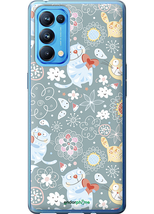 Чехол на oppo reno5 pro котята v3 "1223u-2239-8094", чехол для телефона