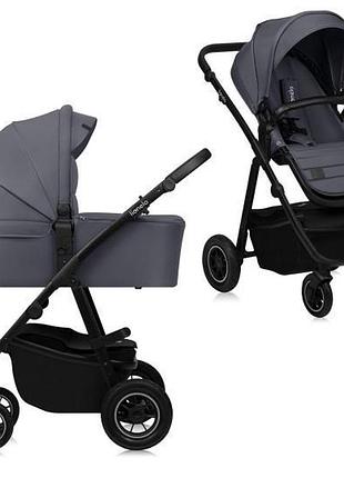 Универсальная коляска 2 в 1 lionelo amber plus grey graphite