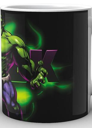 Кухоль geek land білий халк hulk wallpaper hu.02.012