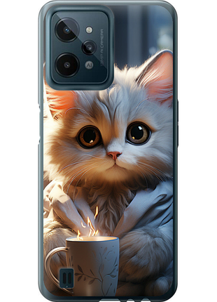 Чохол на realme c31 білий кіт "5646u-2593-851"