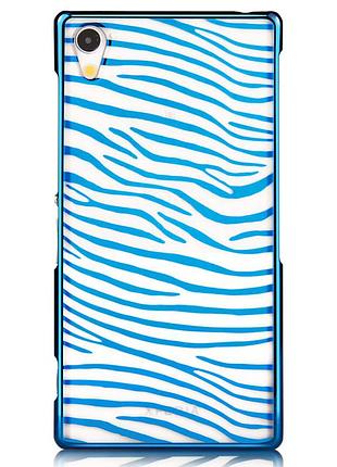 Чехол vouni для sony xperia z2 glimmer zebra blue