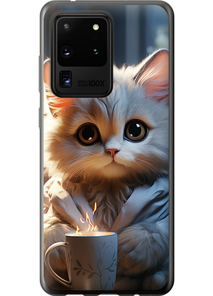 Чохол на samsung galaxy s20 ultra білий кіт "5646u-1831-851"