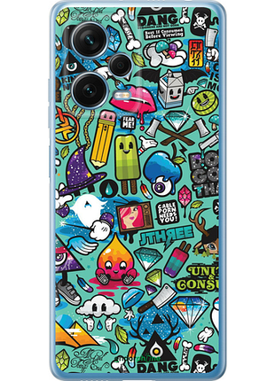Чехол на xiaomi redmi note 12 pro+ 5g стикер бомбинг 1 "693u-3612-8094", чехол для телефона