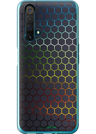 Чехол на realme x50 переливающиеся соты "498u-1894-8094", чехол для телефона