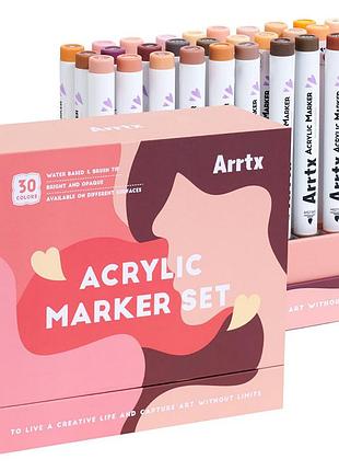 Акрилові маркери arrtx 30c (brush tip), відтінки шкіри