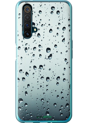 Чехол на realme x50 стекло в каплях "848u-1894-8094", чехол для телефона