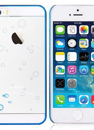 Чехол devia для iphone 5/5s/5se glimmer fish blue