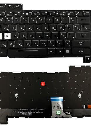 Клавіатура asus rog strix hero ii gl504gm gl504gs gl504gv gl504gw чорна без рамки прямий enter підсвітка rgb pwr original prc