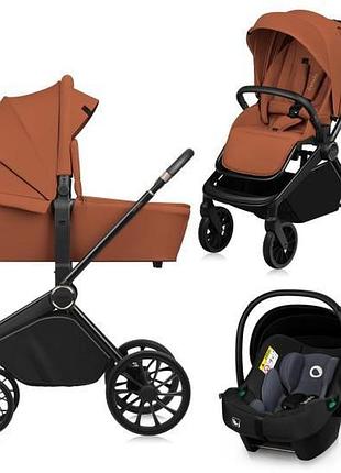 Універсальна коляска 3 в 1 lionelo mika plus 3in1 brown rust