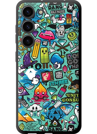 Чехол на samsung galaxy s23 стикер бомбинг 1 "693b-2907-8094", чехол для телефона