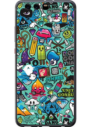 Чехол на huawei p10 plus стикер бомбинг 1 "693u-963-8094", чехол для телефона
