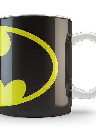 Кружка geekland белая бэтмен batman бэтмен желтый знак bm.02.068