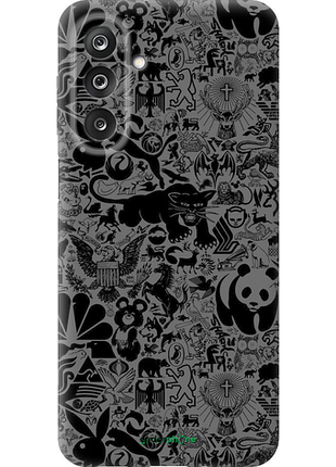 Чохол на samsung galaxy m36 чорно-сірий стикер бомбінг "2432u-4103-8094"